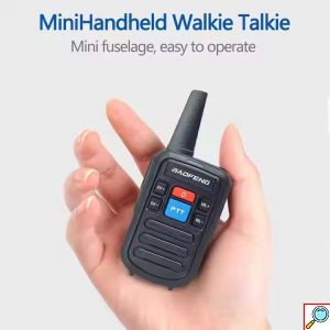 Μίνι Ασύρματοι Φορητοί Πομποδέκτες Walkie Talkie Χωρίς Οθόνη - Αμφίδρομη Eνδοεπικοινωνία UHF - VHF Σετ 2 τεμαχίων - Baofeng
