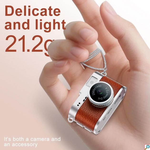 Mini Κάμερα Μπρελόκ 2K 2MP – Οθόνη 1,47″, LED Flash & Υποστήριξη 128GB