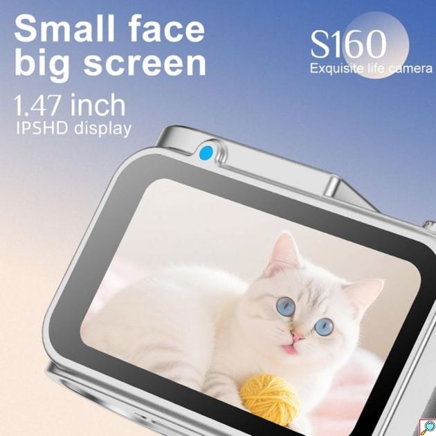 Mini Κάμερα Μπρελόκ 2K 2MP – Οθόνη 1,47″, LED Flash & Υποστήριξη 128GB