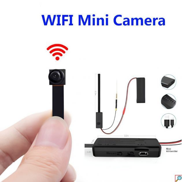 Mini Κρυφή Κάμερα WiFi 1080p – Διακριτική Ασύρματη Παρακολούθηση - Με Ανίχνευση Κίνησης, Εφαρμογή για Κινητό & Υποδοχή MicroSD έως 128GB