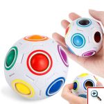 Mini Magic Rainbow Ball Football Fidget Λευκό
