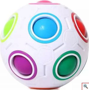 Mini Magic Rainbow Ball Football Fidget Λευκό