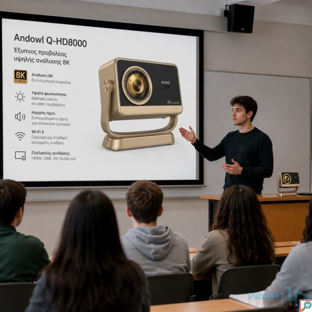 Mini Projector 8K Ultra HD Andowl YG2 – Εξαιρετική Αναπαραγωγή Βίντεο & Ήχου