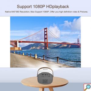 Μίνι Φορητός Προβολέας - Προτζέκτορας FHD 1080p Multimedia USB, SD, HDMI, AV, AUX Βιντεοπροβολέας Projector Home Cinema με Τηλεχειριστήριο