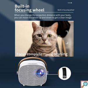 Μίνι Φορητός Προβολέας - Προτζέκτορας FHD 1080p Multimedia USB, SD, HDMI, AV, AUX Βιντεοπροβολέας Projector Home Cinema με Τηλεχειριστήριο