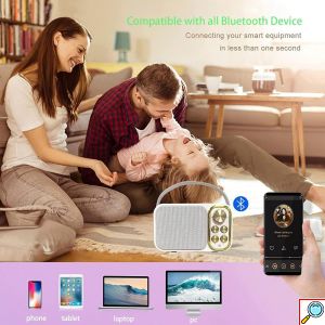 Mini Σύστημα Καραόκε με Ασύρματο Μικρόφωνο Bluetooth, USB, AUX, Type C & TF Card