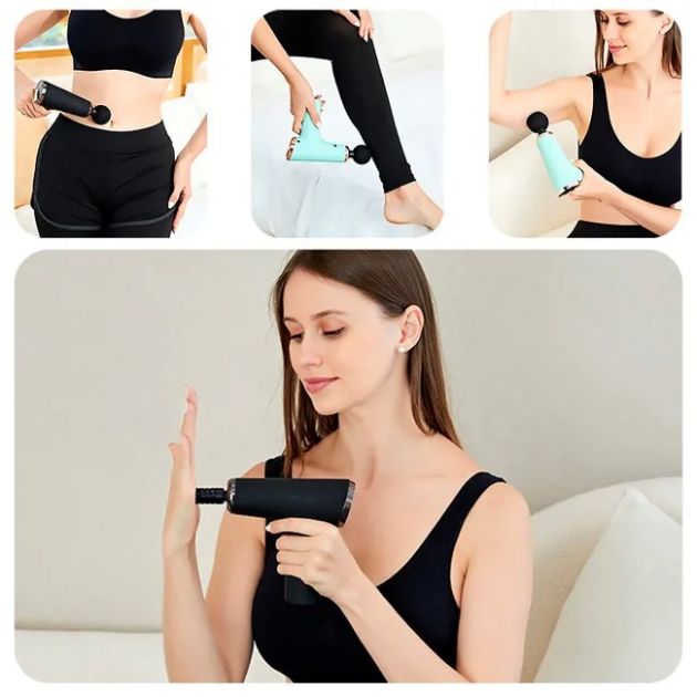 Mini Συσκευή Μασάζ - Φορητό Massage Gun 30W με 6 Ταχύτητες & 4 Κεφαλές, Ιδανικό για Μυϊκή Χαλάρωση & Αποθεραπεία - USB-C Φόρτιση