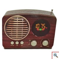 Retro Φορητό Επαναφορτιζόμενο Ραδιόφωνο Bluetooth USB SD Mp3 Player Recorder CMiK MK-616BT