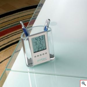 Μολυβοθήκη με Οθόνη LCD και Ρολόι με Ξυπνητήρι-Ημερολόγιο-Θερμόμετρο