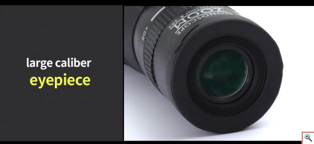 Compact Μονόκυαλο Super Zoom 8-20x50 με Ρύθμιση Μυωπίας, Κοντινή Εστίαση / Near Focus, Night Vision, BAK4 FMC Πρίσματα, Τηλεσκόπιο profitstore