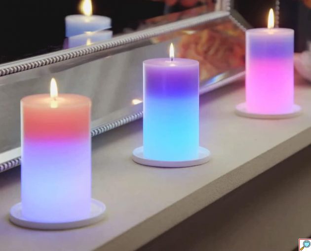 LED Διακοσμητικό Κερί με Εναλλαγή Χρωμάτων - Magic Candle 