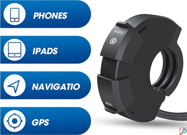 Φορτιστής Μοτοσυκλέτας USB-A & USB-C WUPP CS-1944 – Αδιάβροχος & Γρήγορη Φόρτιση