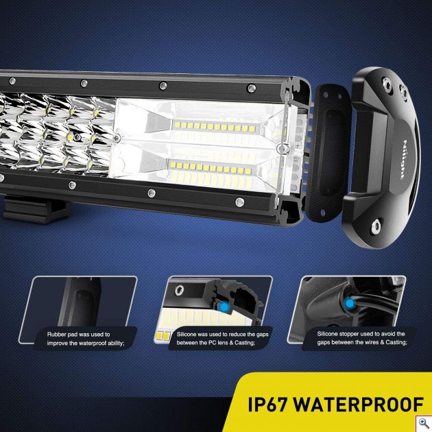 Αδιάβροχος Προβολέας CREE LED - Μπάρα Φωτισμού Αυτοκινήτου Φορτηγού Κοντινού & Μακρυνού Φωτισμού με 84, 96, 120 LED - 252, 288, 360W - Ψυχρό Φως