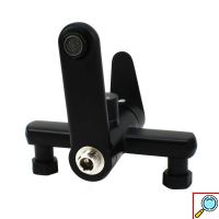 Inox Κλασική Μπαταρία Ντουζιέρας Μπάνιου 14.5cm Μαύρο EOS