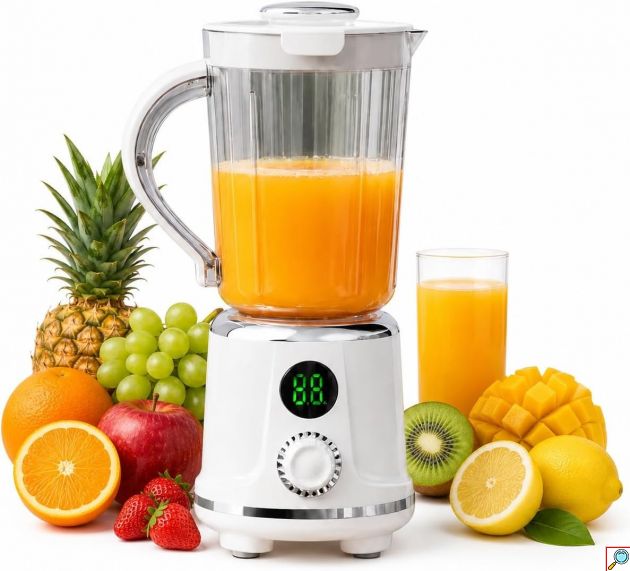 Επαναφορτιζόμενο Μπλέντερ 600ml - 4 Λεπίδες, Παγοθραύστης, Μπαταρία 3000mAh, Λευκό Retro