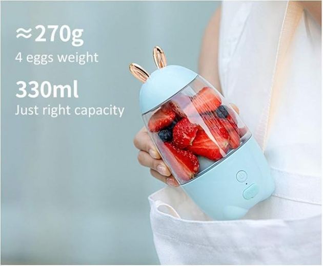 Φορητό Μπλέντερ Smoothie Maker Andowl 330ml – Επαναφορτιζόμενο USB - Mini Blender για Χυμούς & Πρωτεΐνη στο Γραφείο & το Γυμναστήριο