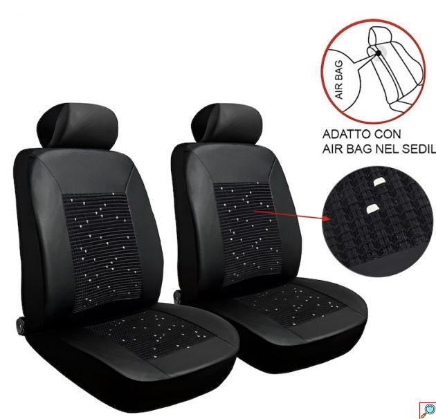 Καλύμματα Μπροστινών Καθισμάτων – PU Leather, Airbag Compatible, Σετ 2 Τεμαχίων για Προστασία & Στυλ