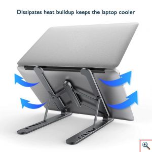 Πτυσσόμενη Φορητή Βάση Λάπτοπ με 6 Διαφορετικές Κλίσεις - Stand Στήριξης Tablet & Φορητού Υπολογιστή με Θήκη - Foldable Cooling Pad for Laptop