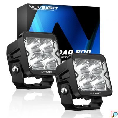 Προβολάκια Αλουμινίου LED Pods 40W Off-Road IP68 με EMC και Κάλυμμα 2500K Novsight Μαύρο