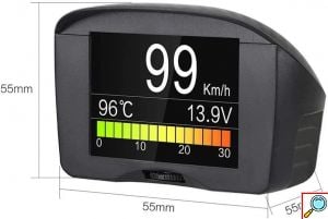 OBD 2 Διαγνωστικό Αυτοκινήτου 11 Λειτουργίες με Οθόνη HUD Ψηφιακό με Καλώδιο