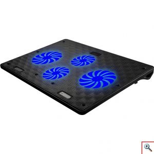OMEGA® Cooling Pad για Laptop 10 - 18 Ίντσες με 4 Ανεμιστήρες - Ρύθμιση Ύψους & LED Φωτισμό
