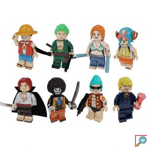 Σετ 8 Φιγούρες One Piece Συναρμολογούμενες Μινιατούρες Anime - Luffy, Zoro, Nami, Chopper, Shanks, Brooke, Franky, Sanji - 6+ ετών OEM
