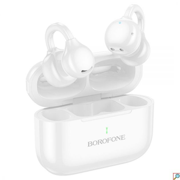 Ακουστικά Open Ear Borofone BW95 Cancion TWS – Bluetooth 5.3 & Άνετη Εφαρμογή | Ασύρματα με Θήκη Φόρτισης, Μεγάλη Αυτονομία, Λευκά