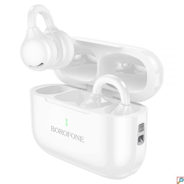 Ακουστικά Open Ear Borofone BW95 Cancion TWS – Bluetooth 5.3 & Άνετη Εφαρμογή | Ασύρματα με Θήκη Φόρτισης, Μεγάλη Αυτονομία, Λευκά