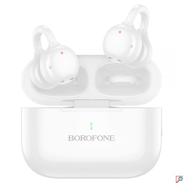 Ακουστικά Open Ear Borofone BW95 Cancion TWS – Bluetooth 5.3 & Άνετη Εφαρμογή | Ασύρματα με Θήκη Φόρτισης, Μεγάλη Αυτονομία, Λευκά