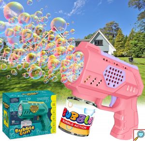 Όπλο για Πολύχρωμες Σαπουνόφουσκες με LED - Bubble Machine Gun
