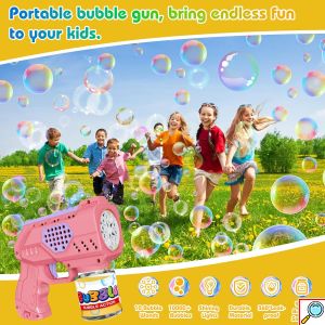 Όπλο για Πολύχρωμες Σαπουνόφουσκες με LED - Bubble Machine Gun
