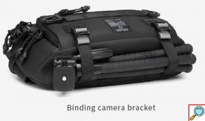 Ozuko Ανδρικό Τσαντάκι Μέσης - Crossbody Αδιάβροχο - 3.8L - Μαύρο