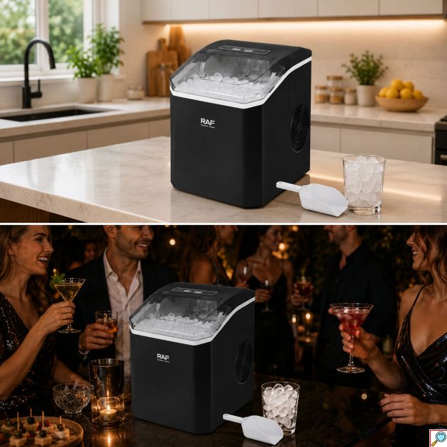 Παγομηχανή RAF 150W με Αυτοκαθαρισμό και Παραγωγή 12Kg Πάγου