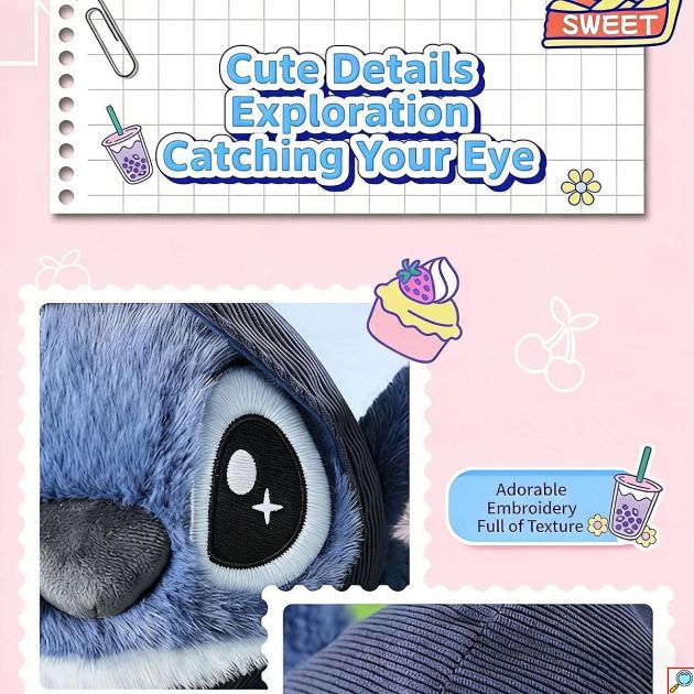 Λούτρινο Παιχνίδι Stitch Με Φούτερ 35cm – Απαλή Αγκαλιά