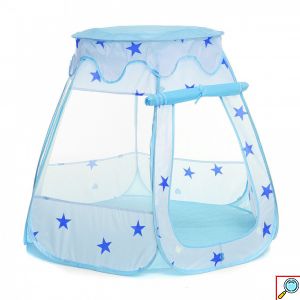 Pop-Up Εξαγωνική Παιδική Σκηνή με Αστέρια 120x120x90cm - Γαλάζια