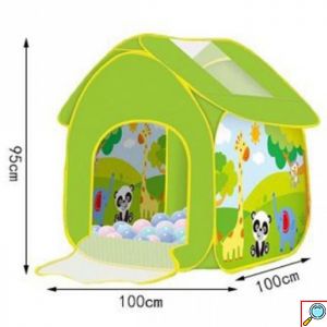 Pop-Up Παιδική Σκηνή με Ζωάκια Cartoon Tent 100x100x95cm - Πράσινη