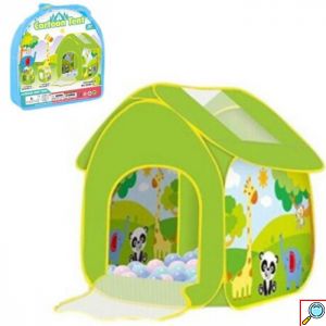 Pop-Up Παιδική Σκηνή με Ζωάκια Cartoon Tent 100x100x95cm - Πράσινη