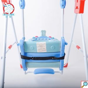 Σετ Παιδική Κούνια με Ζώνη Ασφαλείας και Βάση - 81x38x16,5cm