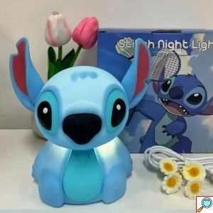 Παιδικό Φωτιστικό Νυκτός Σιλικόνης Τύπου Stitch / Angel με LED 7 Χρωμάτων & Λειτουργία Αφής