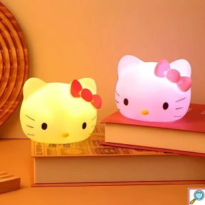 Παιδικό Φωτιστικό Νυκτός τύπου Hello Kitty από Σιλικόνη – Ζεστός Φωτισμός για Ήρεμο Ύπνο