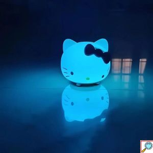 Παιδικό Φωτιστικό Νυκτός τύπου Hello Kitty από Σιλικόνη – Ζεστός Φωτισμός για Ήρεμο Ύπνο
