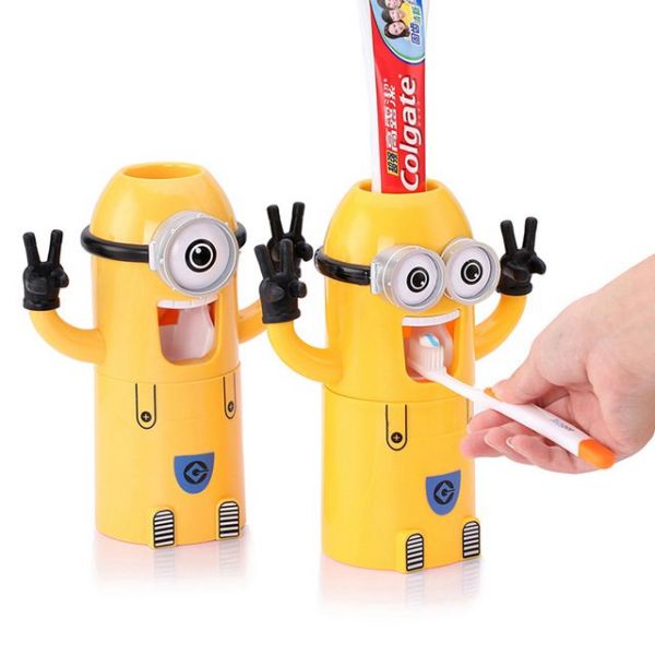 Παιδικό Σετ Dispenser και Θήκη για 2 Οδοντόβουρτσες Minions