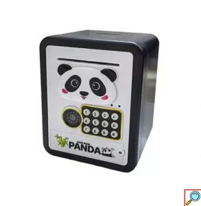 Παιδικός Κουμπαράς με Κωδικό Πρόσβασης Panda για Χαρτονομίσματα & Κέρματα