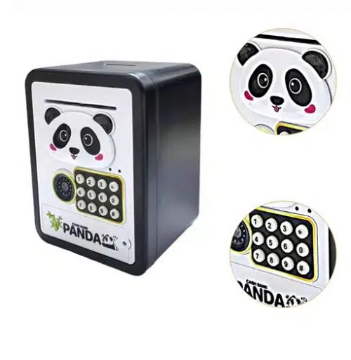 Παιδικός Κουμπαράς με Κωδικό Πρόσβασης Panda για Χαρτονομίσματα & Κέρματα