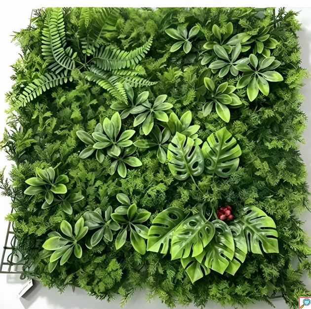 Τεχνητό Πάνελ Φυλλωσιάς 50x50cm – Για Διακόσμηση Τοίχου - Κάθετος Κήπος, Φράχτης, Εξωτερικού & Εσωτερικού Χώρου, Χωρίς Συντήρηση