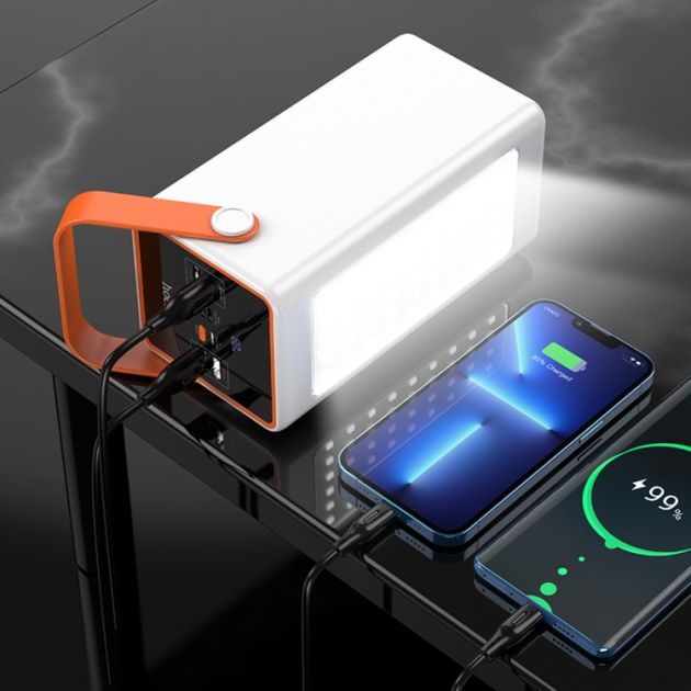 Πανίσχυρο Powerbank 90000 mAh 22.5W με Φακό - 4 Θύρες USB-A και 2 Θύρες USB-C - Με Λαβή Μεταφοράς και Οθόνη Ένδειξης Μπαταρίας - Hoco