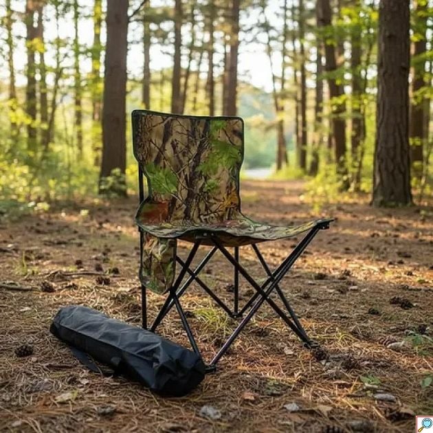 Καρέκλα Παραλίας και Camping Πτυσσόμενη Αδιάβροχη Camouflage 60x34x34cm