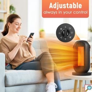 Περιστρεφόμενο Αερόθερμο 1800W με 3 Ρυθμίσεις Θέρμανσης και Ψυχρή Λειτουργία - Andowl