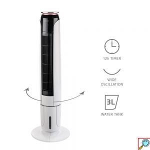 Περιστρεφόμενο Air Cooler 3L 65W με Οθόνη LED και Χρονοδιακόπτη - Diplomat