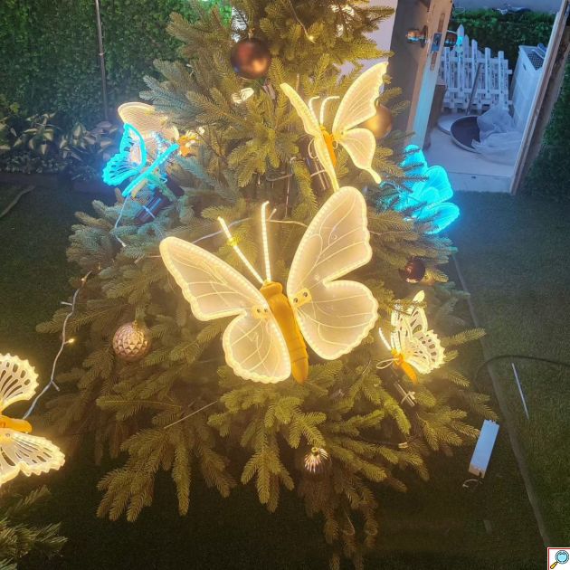 Διακοσμητική Πεταλούδα LED 40cm με Κινούμενα Φτερά - Φωτιζόμενη Χριστουγεννιάτικη Διακόσμηση Εσωτερικού & Εξωτερικού Χώρου